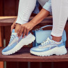 Damskie buty sportowe 6015 perłowo-niebieskie kombinowane