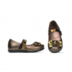 Buty dla małych dzieci 67c brązowy perłowy łączony