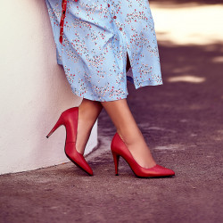 Eleganckie buty damskie 1234 czerwone