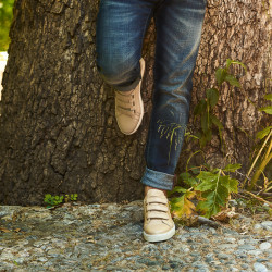 Buty sportowe męskie 893sc beżowe rzepy
