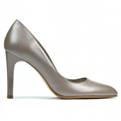 Eleganckie buty damskie 1276 perłowe cappuccino