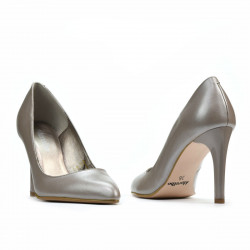 Eleganckie buty damskie 1276 perłowe cappuccino