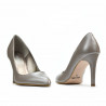 Eleganckie buty damskie 1276 perłowe cappuccino