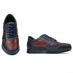 Buty sportowe młodzieżowe 377 indygo+bordowy
