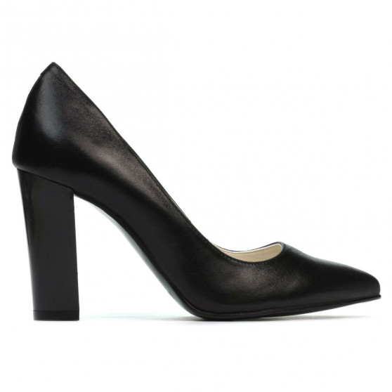 Eleganckie buty damskie 1261 czarne satynowe
