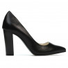 Eleganckie buty damskie 1261 czarne satynowe