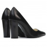 Eleganckie buty damskie 1261 czarne satynowe