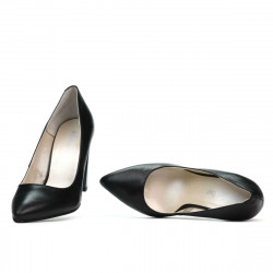 Eleganckie buty damskie 1261 czarne satynowe