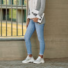 Buty sportowe damskie 6015 w kolorze białej perły połączonej
