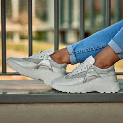 Buty sportowe damskie 6015 w kolorze białej perły połączonej
