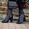Czarne botki damskie 1172