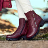 Botki damskie 3322 bordo lifestyle