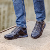 Buty casual męskie 4110 indigo+czarny