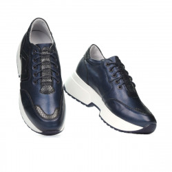 Buty sportowe damskie 6019 indygo perłowy mieszany