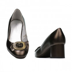 Eleganckie buty damskie 1274 brąz perłowy