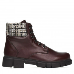 Botki damskie 3341 bordo