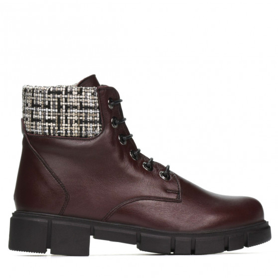 Botki damskie 3341 bordo