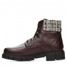Botki damskie 3341 bordo