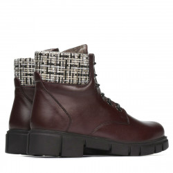 Botki damskie 3341 bordo