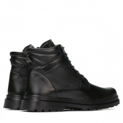 Buty męskie 4119 czarno kombinowane