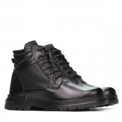 Buty męskie 4119 czarno kombinowane