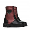 Buty dziecięce 103c czarno-bordowe