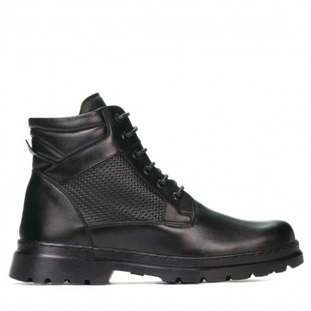 Buty męskie 4119 czarno kombinowane