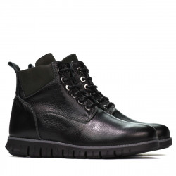 Buty męskie 4108 czarne+szare
