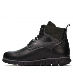 Buty męskie 4108 czarne+szare