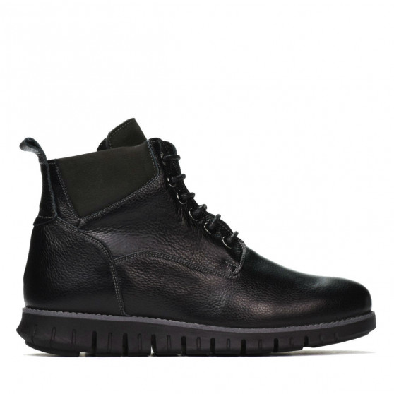 Buty męskie 4108 czarne+szare