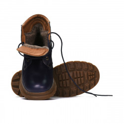 Buty męskie 4119 indigo kombinowane