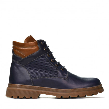 Buty męskie 4119 indigo kombinowane