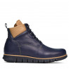 Męskie botki 4108 indigo+brązowy