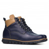 Męskie botki 4108 indigo+brązowy