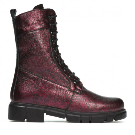Damskie botki 3337-1 bordo perłowe