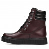 Damskie botki 3343 bordo kombinowane