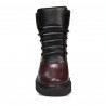 Damskie botki 3343 bordo kombinowane