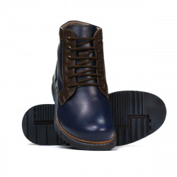 Męskie buty 497 indygo+brązowe