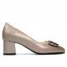 Eleganckie damskie buty 1274 cappuccino perłowe
