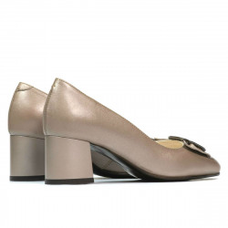 Eleganckie damskie buty 1274 cappuccino perłowe