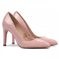 Eleganckie buty damskie 1276 lakierowane różowe