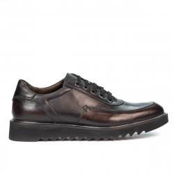 Buty casual męskie 909 a brązowe