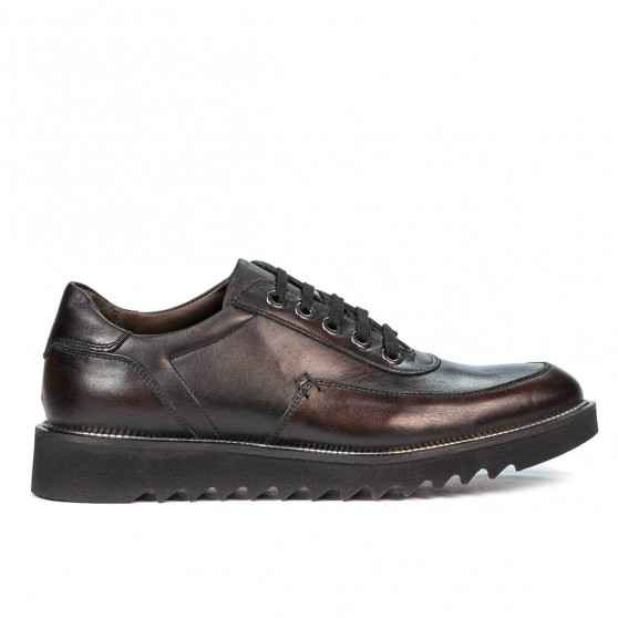 Buty casual męskie 909 a brązowe