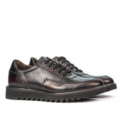 Buty casual męskie 909 a brązowe
