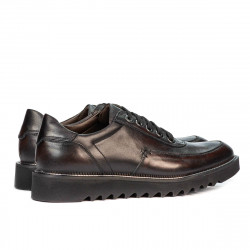 Buty casual męskie 909 a brązowe
