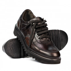 Buty casual męskie 909 a brązowe