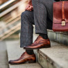 Eleganckie buty męskie 907 a brązowe lifestyle
