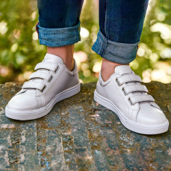 Buty sportowe męskie 893sc białe na rzepy