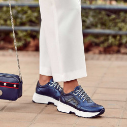 Buty sportowe damskie 6019 indygo perłowy mieszany