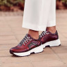 Damskie buty sportowe 6019 bordowe z perełowym wykończeniem lifestyle